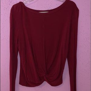burgundy long sleeve